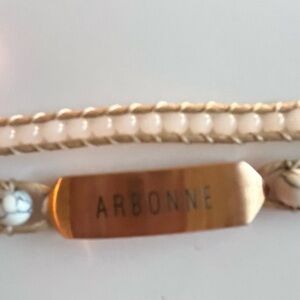 Arbonne Gold and White Bracelet